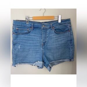 Levi’s Wedgie Skinny Denim Cut-Off Shorts - Size 18W Summer Normcore